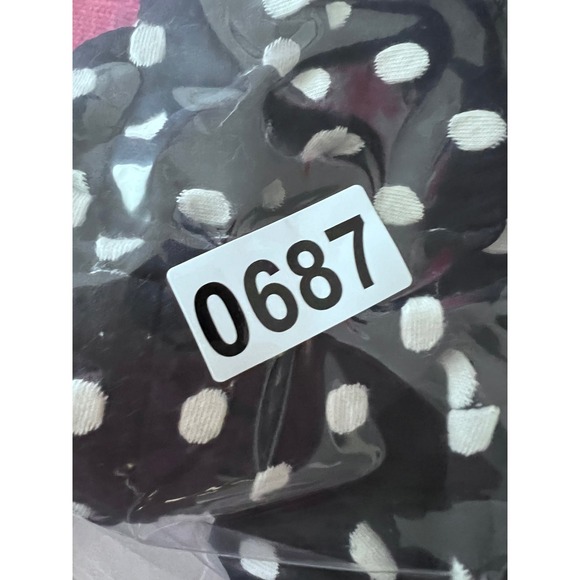 Betsy Johnson Polka Dot Mini Shift Dress 10‎ Black Ruffle Hem Sleeveless Retro - Picture 9 of 10